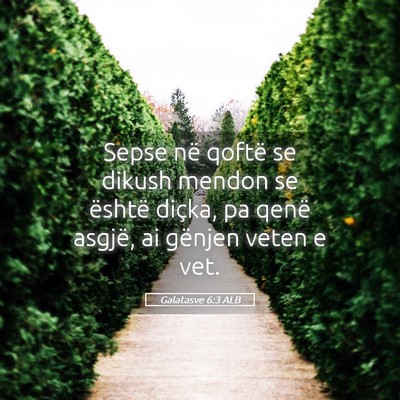 Picture 05 - Galatasve 6:3 ALB - Sepse në qoftë se dikush mendon se është - Bible Verse Picture