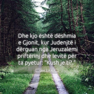 Picture 05 - Gjoni 1:19 ALB - Dhe kjo është dëshmia e Gjonit, kur Judenjtë - Bible Verse Picture
