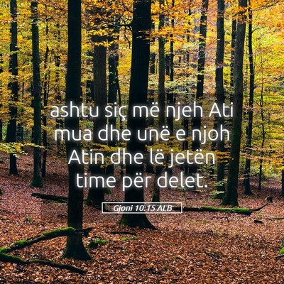 Picture 05 - Gjoni 10:15 ALB - ashtu siç më njeh Ati mua dhe unë e njoh Atin - Bible Verse Picture