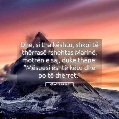Picture 05 - Gjoni 11:28 ALB - Dhe, si tha kështu, shkoi të thërrasë - Bible Verse Picture