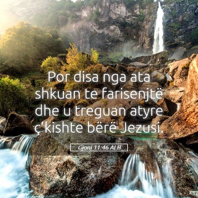 Picture 05 - Gjoni 11:46 ALB - Por disa nga ata shkuan te farisenjtë dhe u - Bible Verse Picture