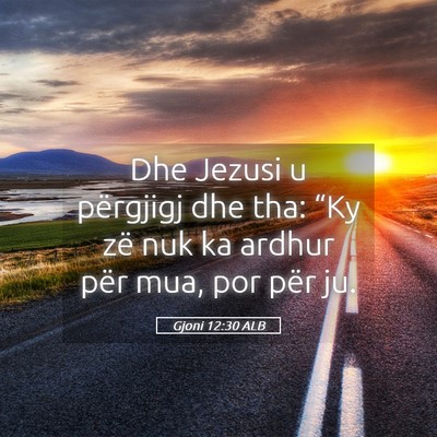 Picture 05 - Gjoni 12:30 ALB - Dhe Jezusi u përgjigj dhe tha: “Ky zë nuk ka - Bible Verse Picture