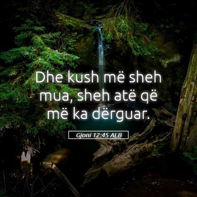 Picture 05 - Gjoni 12:45 ALB - Dhe kush më sheh mua, sheh atë që më ka - Bible Verse Picture