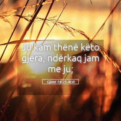 Picture 05 - Gjoni 14:25 ALB - Ju kam thënë këto gjëra, ndërkaq jam me - Bible Verse Picture