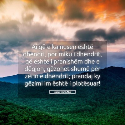 Picture 05 - Gjoni 3:29 ALB - Ai që e ka nusen është dhëndri, por miku i - Bible Verse Picture