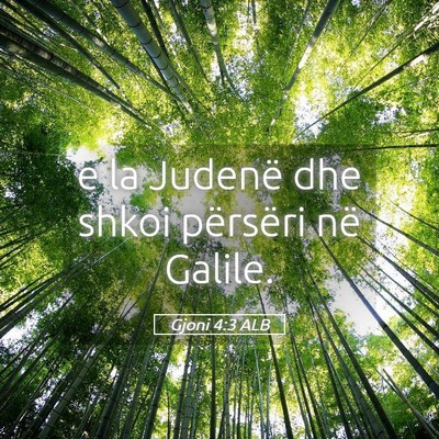 Picture 05 - Gjoni 4:3 ALB - e la Judenë dhe shkoi përsëri në - Bible Verse Picture