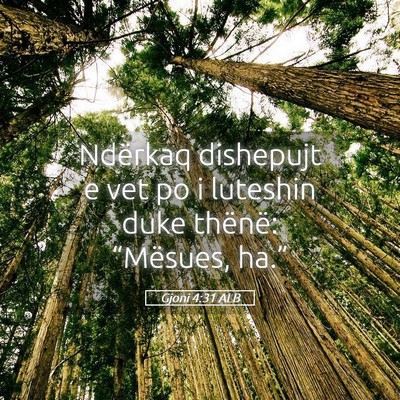 Picture 05 - Gjoni 4:31 ALB - Ndërkaq dishepujt e vet po i luteshin duke - Bible Verse Picture