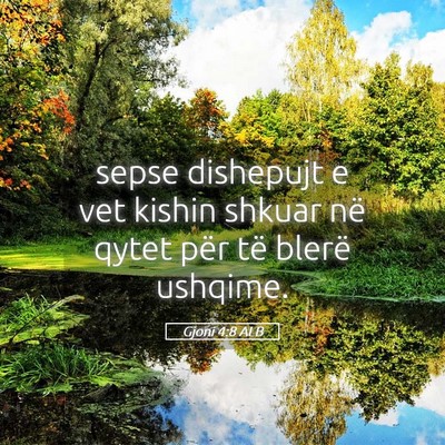 Picture 05 - Gjoni 4:8 ALB - sepse dishepujt e vet kishin shkuar në qytet - Bible Verse Picture