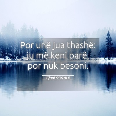 Picture 05 - Gjoni 6:36 ALB - Por unë jua thashë: ju më keni parë, por nuk - Bible Verse Picture