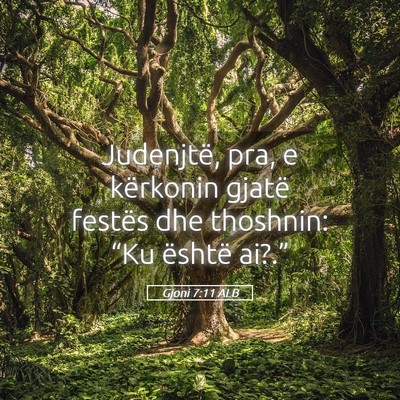 Picture 05 - Gjoni 7:11 ALB - Judenjtë, pra, e kërkonin gjatë festës dhe - Bible Verse Picture