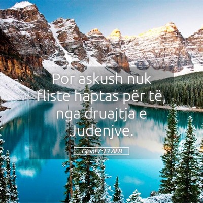 Picture 05 - Gjoni 7:13 ALB - Por askush nuk fliste haptas për të, nga - Bible Verse Picture
