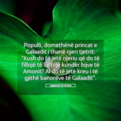 Picture 05 - Gjyqtarët 10:18 ALB - Populli, domethënë princat e Galaadit i thanë - Bible Verse Picture