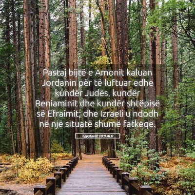 Picture 05 - Gjyqtarët 10:9 ALB - Pastaj bijtë e Amonit kaluan Jordanin për të - Bible Verse Picture