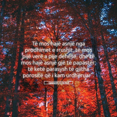 Picture 05 - Gjyqtarët 13:14 ALB - Të mos hajë asnjë nga prodhimet e rrushit, të - Bible Verse Picture