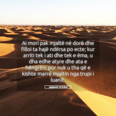 Picture 05 - Gjyqtarët 14:9 ALB - Ai mori pak mjaltë në dorë dhe filloi ta hajë - Bible Verse Picture
