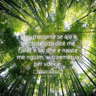 Picture 05 - Gjyqtarët 16:16 ALB - Tani, me qenë se ajo e bezdiste çdo ditë me - Bible Verse Picture