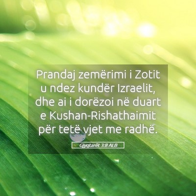 Picture 05 - Gjyqtarët 3:8 ALB - Prandaj zemërimi i Zotit u ndez kundër - Bible Verse Picture