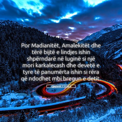 Picture 05 - Gjyqtarët 7:12 ALB - Por Madianitët, Amalekitët dhe tërë bijtë e - Bible Verse Picture