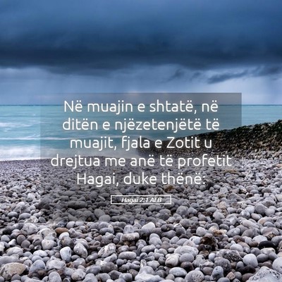 Picture 05 - Hagai 2:1 ALB - Në muajin e shtatë, në ditën e - Bible Verse Picture