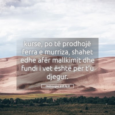 Picture 05 - Hebrenjve 6:8 ALB - kurse, po të prodhojë ferra e murriza, shahet - Bible Verse Picture