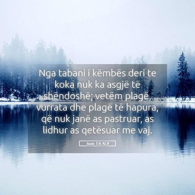 Picture 05 - Isaia 1:6 ALB - Nga tabani i këmbës deri te koka nuk ka asgjë - Bible Verse Picture