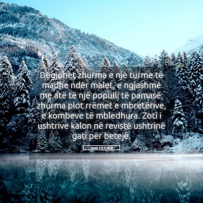 Picture 05 - Isaia 13:4 ALB - Dëgjohet zhurma e një turme të madhe ndër - Bible Verse Picture