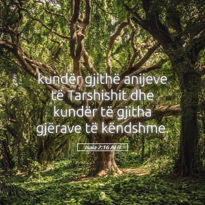 Picture 05 - Isaia 2:16 ALB - kundër gjithë anijeve të Tarshishit dhe - Bible Verse Picture