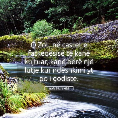 Picture 05 - Isaia 26:16 ALB - O Zot, në çastet e fatkeqësisë të kanë - Bible Verse Picture