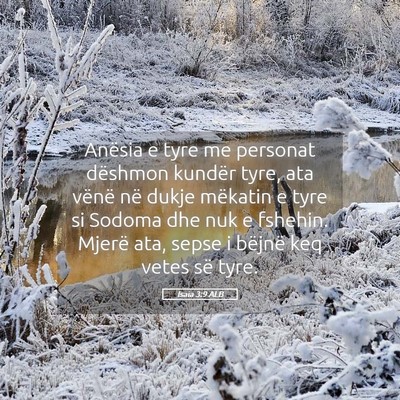 Picture 05 - Isaia 3:9 ALB - Anësia e tyre me personat dëshmon kundër tyre, - Bible Verse Picture