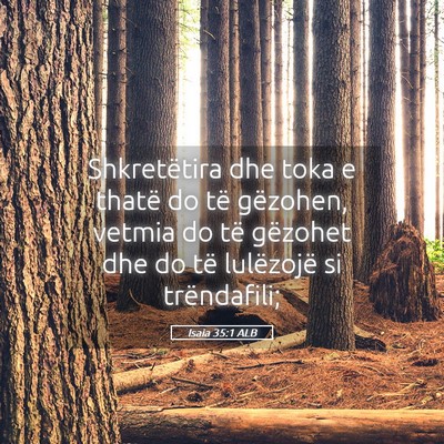 Picture 05 - Isaia 35:1 ALB - Shkretëtira dhe toka e thatë do të gëzohen, - Bible Verse Picture