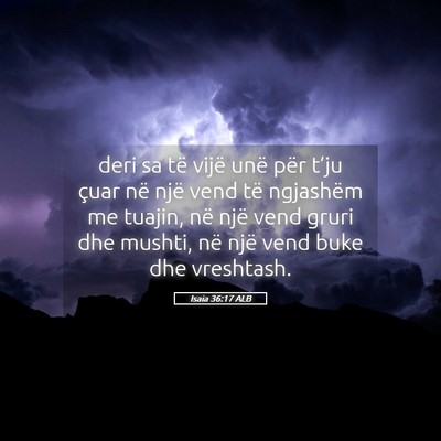 Picture 05 - Isaia 36:17 ALB - deri sa të vijë unë për t’ju çuar në një - Bible Verse Picture