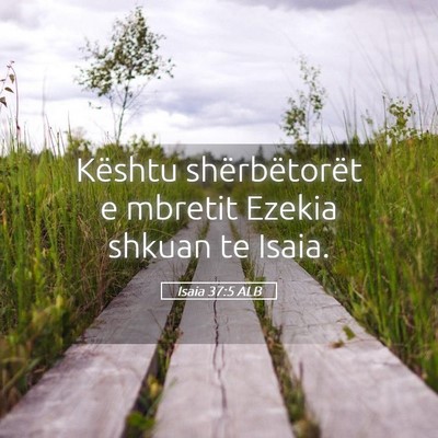 Picture 05 - Isaia 37:5 ALB - Kështu shërbëtorët e mbretit Ezekia shkuan te - Bible Verse Picture