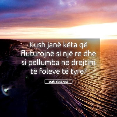 Picture 05 - Isaia 60:8 ALB - Kush janë këta që fluturojnë si një re dhe - Bible Verse Picture