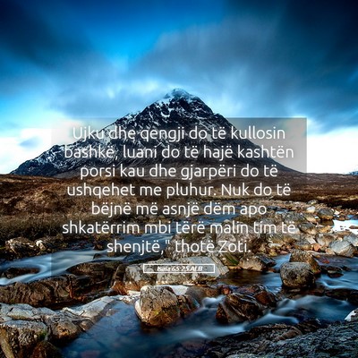 Picture 05 - Isaia 65:25 ALB - Ujku dhe qengji do të kullosin bashkë, luani do - Bible Verse Picture