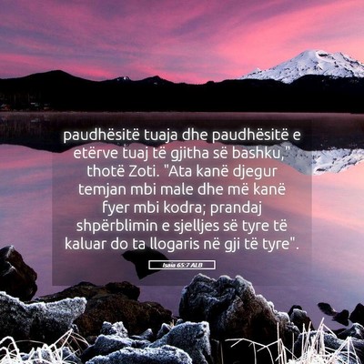 Picture 05 - Isaia 65:7 ALB - paudhësitë tuaja dhe paudhësitë e etërve - Bible Verse Picture
