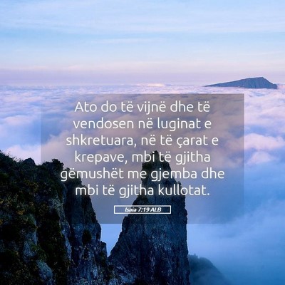 Picture 05 - Isaia 7:19 ALB - Ato do të vijnë dhe të vendosen në luginat e - Bible Verse Picture