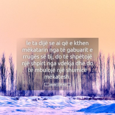 Picture 05 - Jakobit 5:20 ALB - le ta dijë se ai që e kthen mëkatarin nga të - Bible Verse Picture