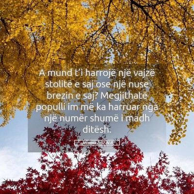 Picture 05 - Jeremia 2:32 ALB - A mund t’i harrojë një vajzë stolitë e saj - Bible Verse Picture