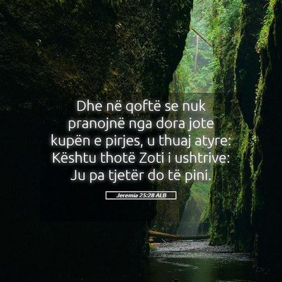 Picture 05 - Jeremia 25:28 ALB - Dhe në qoftë se nuk pranojnë nga dora jote - Bible Verse Picture