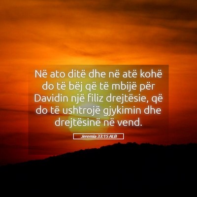 Picture 05 - Jeremia 33:15 ALB - Në ato ditë dhe në atë kohë do të bëj që - Bible Verse Picture