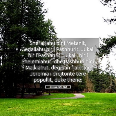 Picture 05 - Jeremia 38:1 ALB - Shefatiahu bir i Metanit, Gedaliahu bir i - Bible Verse Picture