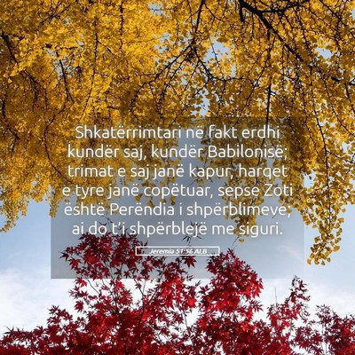 Picture 05 - Jeremia 51:56 ALB - Shkatërrimtari në fakt erdhi kundër saj, - Bible Verse Picture