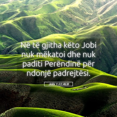 Picture 05 - Jobi 1:22 ALB - Në të gjitha këto Jobi nuk mëkatoi dhe nuk - Bible Verse Picture