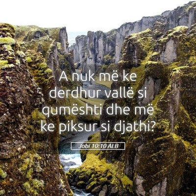 Picture 05 - Jobi 10:10 ALB - A nuk më ke derdhur vallë si qumështi dhe më - Bible Verse Picture