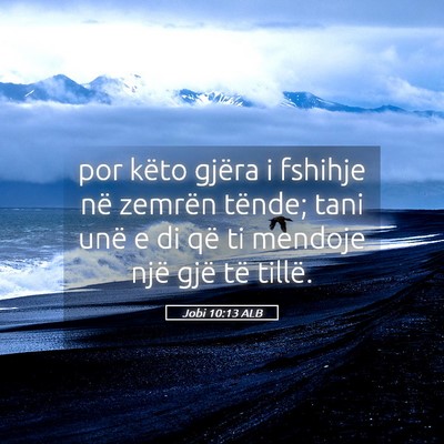 Picture 05 - Jobi 10:13 ALB - por këto gjëra i fshihje në zemrën tënde; - Bible Verse Picture