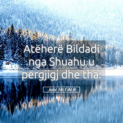 Picture 05 - Jobi 18:1 ALB - Atëherë Bildadi nga Shuahu u përgjigj dhe - Bible Verse Picture