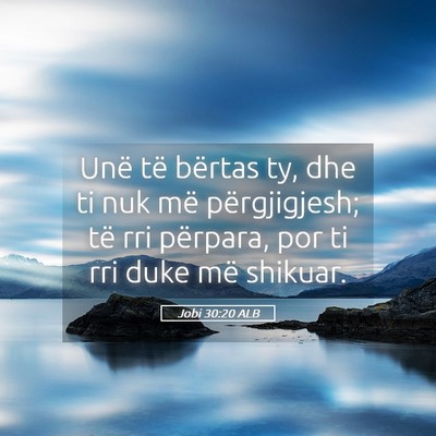 Picture 05 - Jobi 30:20 ALB - Unë të bërtas ty, dhe ti nuk më përgjigjesh; - Bible Verse Picture