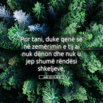 Picture 05 - Jobi 35:15 ALB - Por tani, duke qenë se në zemërimin e tij ai - Bible Verse Picture