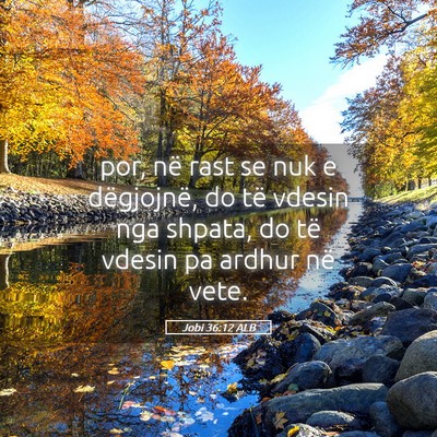 Picture 05 - Jobi 36:12 ALB - por, në rast se nuk e dëgjojnë, do të vdesin - Bible Verse Picture