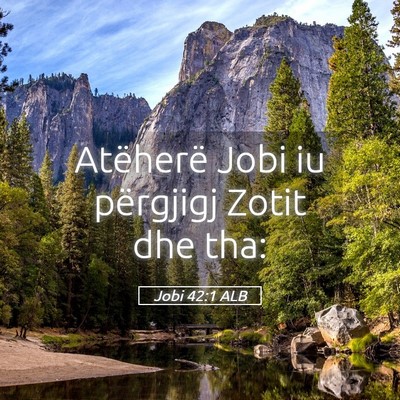 Picture 05 - Jobi 42:1 ALB - Atëherë Jobi iu përgjigj Zotit dhe - Bible Verse Picture